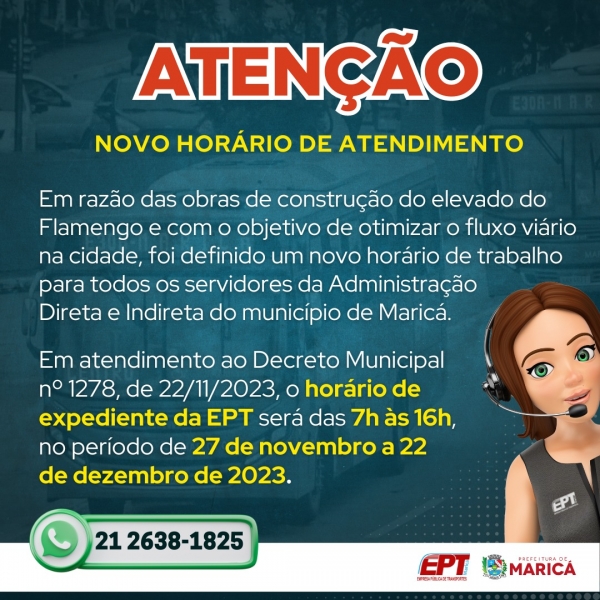 Ajuste de Horário de Expediente em Maricá devido às Obras do Elevado do Flamengo