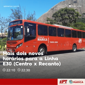 Mais dois novos horários para a linha E30