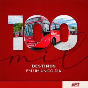 EPT registra recorde de deslocamentos em um único dia