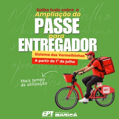 Entregadores cooperados terão mais tempo de uso das Vermelhinhas a partir de 1º de julho