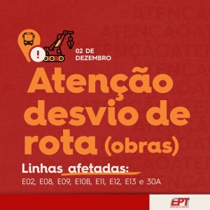 Atenção usuários! Interdição de via