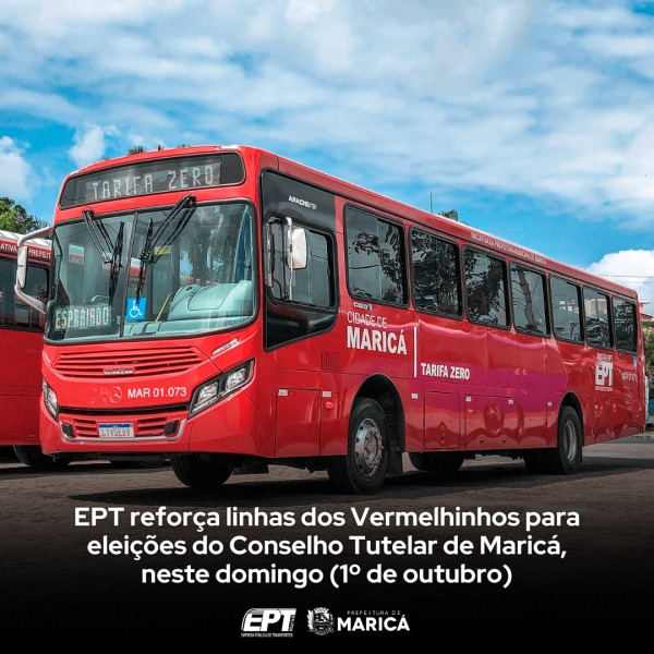 EPT reforça linhas dos Vermelhinhos para eleições do Conselho Tutelar de Maricá, neste domingo (1º de outubro)