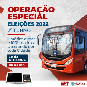 EPT reforça a frota de vermelhinhos para o segundo turno das eleições 2022