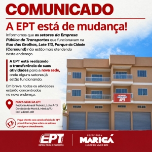 EPT está de mudança para nova sede