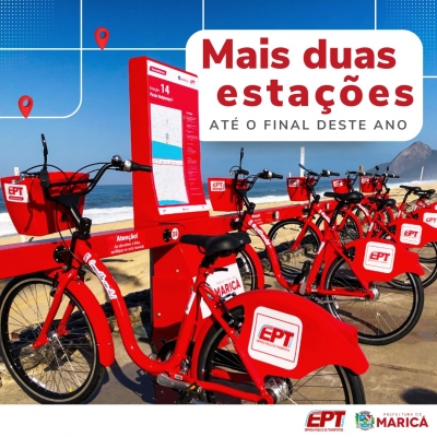 Maricá ganhará mais duas estações de bicicletas compartilhadas até o final deste ano