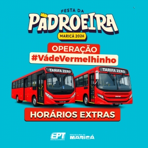 Vermelhinhos com horários extras para a Festa da Padroeira 2026