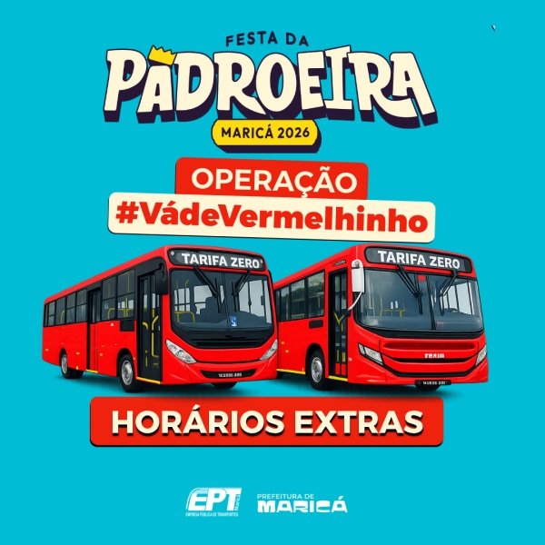 Vermelhinhos com horários extras para a Festa da Padroeira 2026