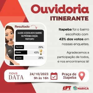 Ouvidoria Itinerante em Itapeba: confira a nova data, sua voz é importante!