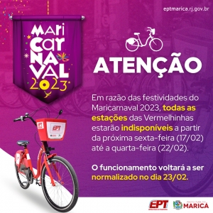 Vermelhinhas: todas as estações estarão indisponíveis no Maricarnaval 2023