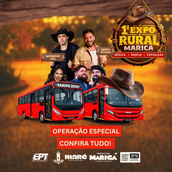 Confira a operação especial do Tarifa Zero para a 1ª Expo Rural de Maricá