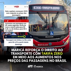 Maricá reforça o direito ao transporte com tarifa zero em meio aos aumentos nos preços das passagens no Brasil