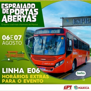 Horários extras dos &quot;Vermelhinhos&quot; estarão disponíveis para o Espraiado de Portas Abertas