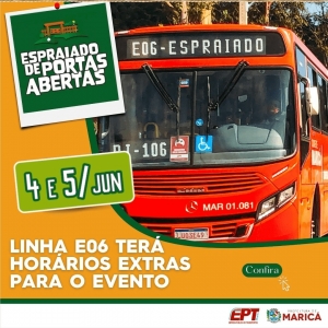 EPT disponibiliza horários extras para o evento &quot;Espraiado de Portas Abertas&quot;
