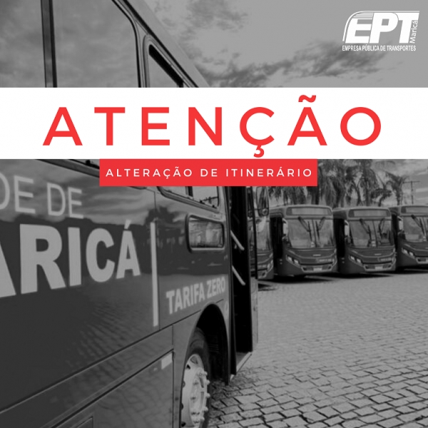 Atenção: Novo itinerário na linha E11 - Araçatiba!