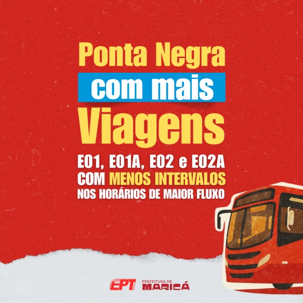 EPT amplia oferta de viagens do Tarifa Zero em Ponta Negra a partir de 19 de janeiro