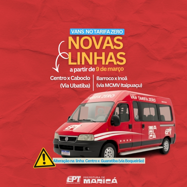 Novas linhas de vans Tarifa Zero