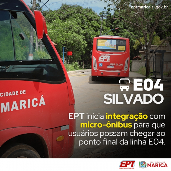 EPT inicia integração dos ônibus Vermelhinhos urbano com micro-ônibus na linha E04-Silvado